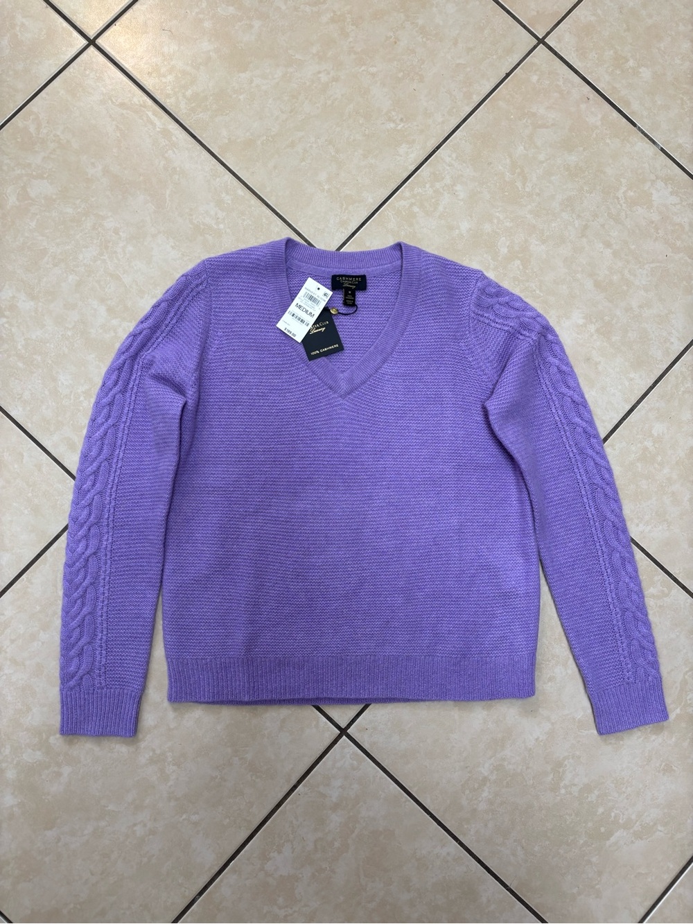 Chashmere Charter Club Luxery Purple Sweater Size M